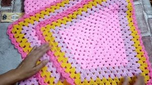 Детский плед крючком из ализе софти. Готовая работа.?