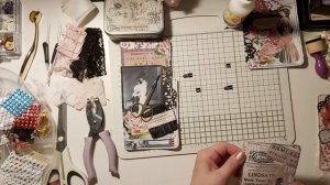 Using old Jewellery, Lace and Gems to Embellish Collage Tags