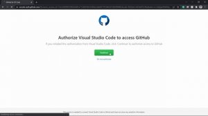 Log In with your GitHub account on Visual Studio Code