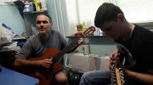 "Мальчик строил лодку", песня Виктора Попова на стихи Давида Самойлова, репетиция квартета "Чужаси"