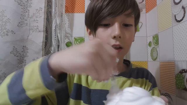 Как сделать слайм (лизун) из клея пва, пена для бритья, и тетрабората натрия. смотреть онлайн