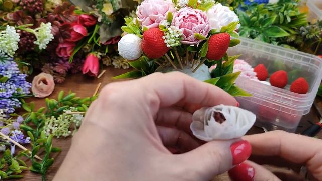 Букет из мыла в гипсовом кашпо ? Мыльные букеты от ТакКруто