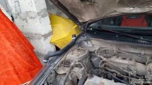 Mazda 323F замена патрубки и прочистка радиатора