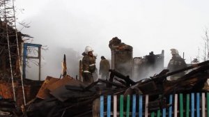 Омская область. Пожар в Горьковском районе, где погибли дети