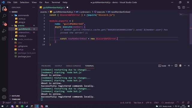Welcome & Goodbye Messages | Discord JS v13 #4