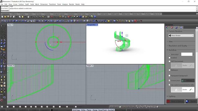 How to make a spiral staircase using Rhino 3D смотреть онлайн