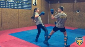 Каратэ клуб "Чемпион" (Киев) - Тренировка Антона и Дарьи Лымарь