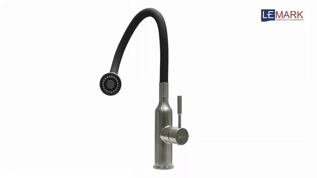 Смеситель для кухни Lemark Expert LM5082S-Black Хром матовый Черный смотреть онлайн