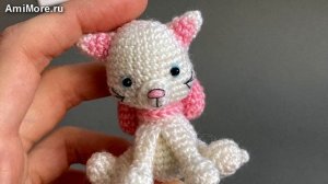 Амигуруми: схема Белая кошечка. Игрушки вязаные крючком - Free crochet patterns.