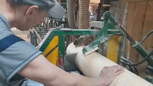 Производство оцилиндрованного бревна