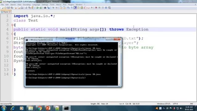 File read and write with JAVA IO смотреть онлайн