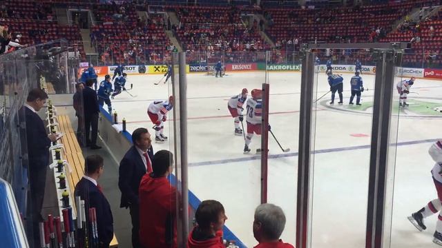 Разминка перед матчем Россия - Казахстан. Чм2016 смотреть онлайн