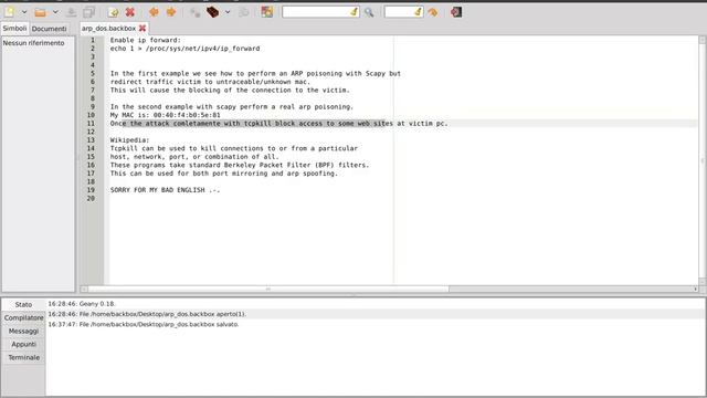 Arp DOS with Scapy/TcpKill on BackBox смотреть онлайн