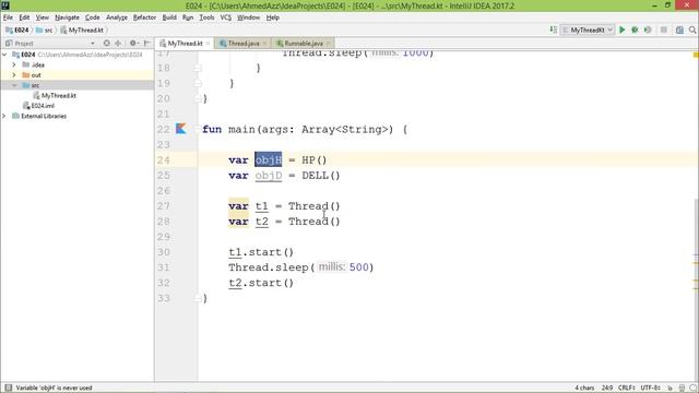 الدرس الثاني والسبعون : تطبيق الـ MultiThreading باستخدادم الـ Runnable смотреть онлайн