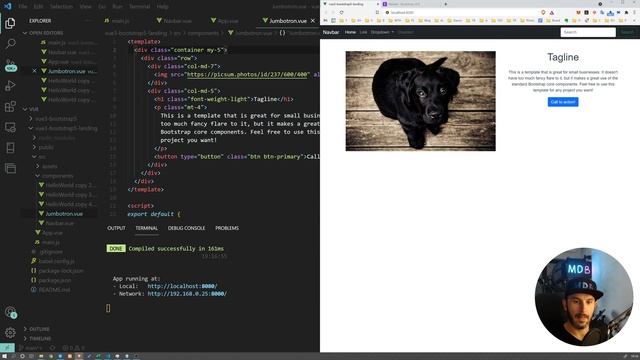 Vue 3 + Bootstrap 5 Landing page - easy and fast tutorial смотреть онлайн