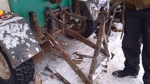 Навеска на самодельный трактор. #минитрактор#трактор #гидравлика.