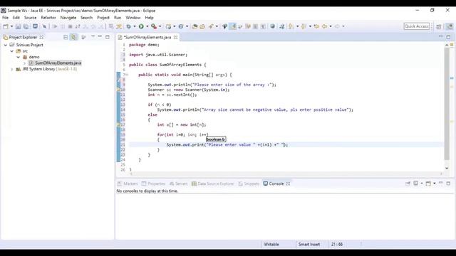 Program to find Sum of Array Elements in Java | Coding Skills