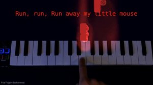 Cartoon Cat Song - Run Away (OR3O) * ONE FINGER piano tutorial