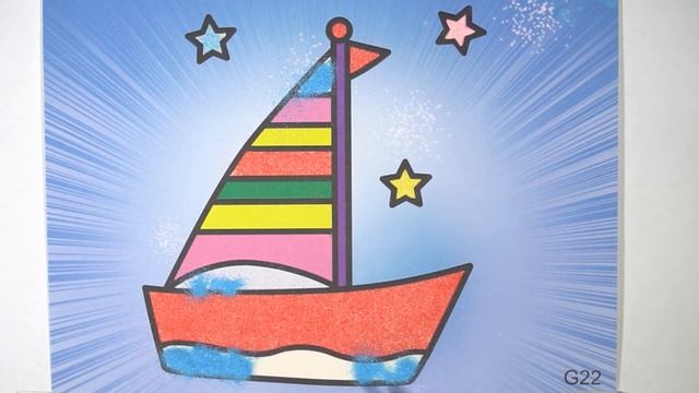 Лодка рисование песком | Как Рисовать песком | Изучаем цвета | Познавайка ТВ смотреть онлайн