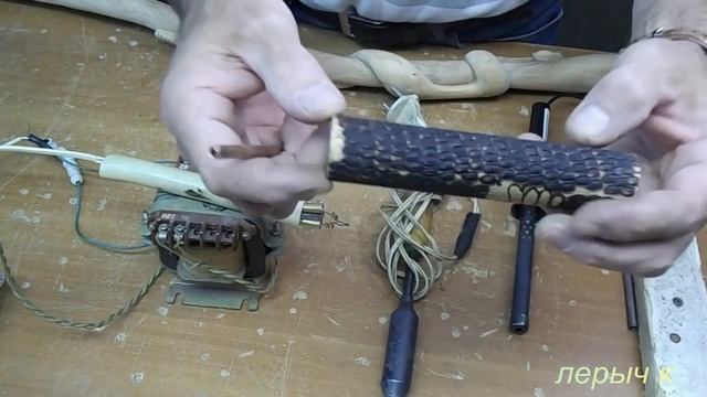 ПОСОХ проба резьбы с выжиганием и раскраской смотреть онлайн