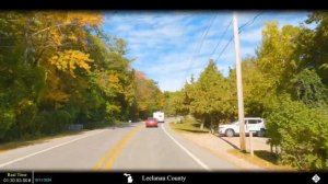 Peak Fall Colors On Michigan's Most Scenic Highway: M-22 4K.