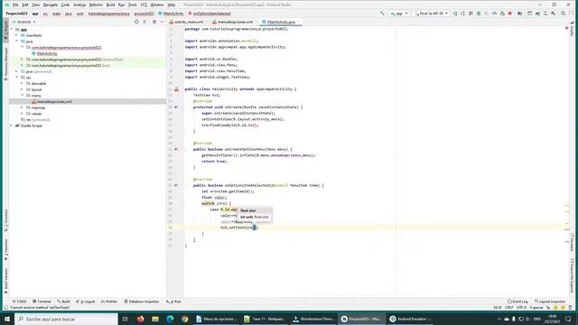 Curso de Android con Java: Menú de opciones en la barra del título смотреть онлайн