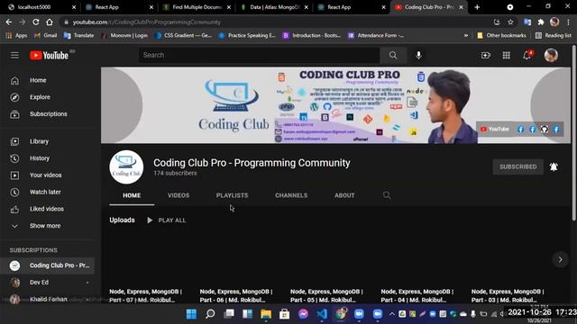 Node, Express, MongoDB | Part -10 | Md. Rokibul Hasan | Coding Club Pro  -  Programming Community