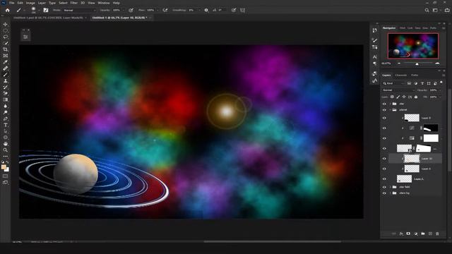 How to make starfield, star, planet : Space illusion смотреть онлайн