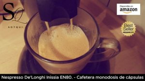 CAFETERA NESPRESSO: Nespresso De'Longhi Inissia EN80.B - Cafetera monodosis de cápsulas