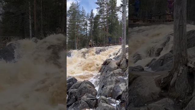 Карелия Рускеальские водопады вблизи