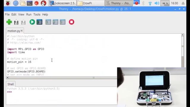 CrowPi Python Lesson 8：Detect motion using the motion sensor смотреть онлайн