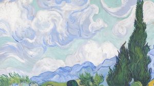 2 Минуты медитации с картиной Винсента Ван Гога «Пшеничное поле с кипарисами»