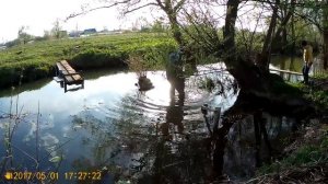 Вытащить топляк из речки