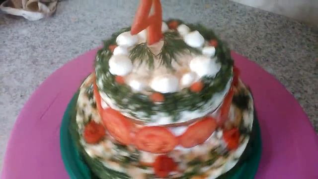 банкетный печеночный двухярусный тортик на 1.5кг смотреть онлайн