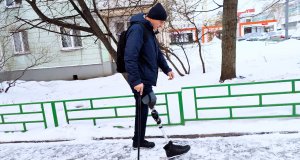 Ходьба на протезах ног в зимний период