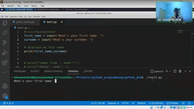 Python programming: Input, Output, Strings, Boolean, Type Conversion | ALX PLD