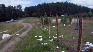 Забор из Горбыля,стройка
