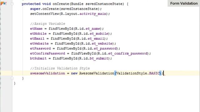 How to Implement Form Validation in Android Studio | FormValidation | Android Coding