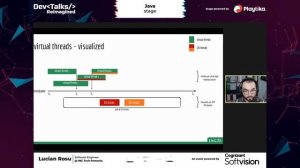 Lucian Roșu on the Java stage at DevTalks Reimagined 2021