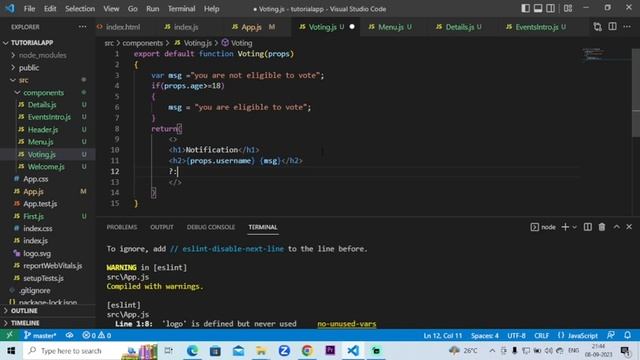 #lec 5: Condition handling in react  js|How to use if else in React #codetutorial#codetutorial2023