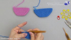 Носочная часть следка - мысок (крючком). Alice - Crochet