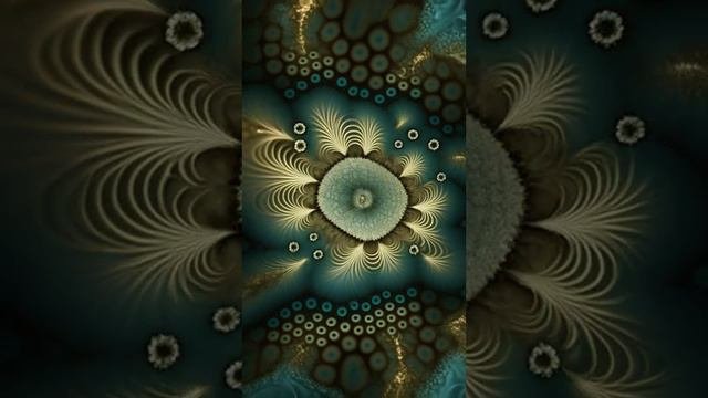 Фрактальный узор анимированный, красивый, с переливами
