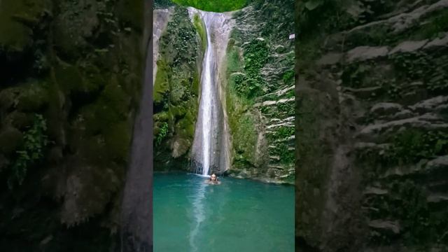 Водопад Любовь 💞 Купаюсь в водопаде, Чистейшая вода. Мамедово Ущелье, Лазаревское Сочи 15.08.22