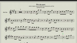 Eros Ramazzotti & Cher - Piu che puoi (Sheet Music for Saxophone Alto) Club House Instrumental Cover