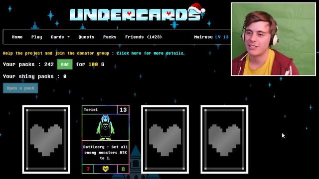 GOAT MAMA... YOU'RE SO SHINY!! 484x UNDERTALE PACK OPENING | UNDERCARDS #12 (fangame) смотреть онлайн
