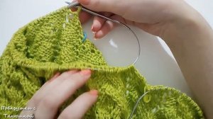 МК "Ажурная кофта "Яркая весна". Часть 1 Перед и спинка. Вяжем спицами