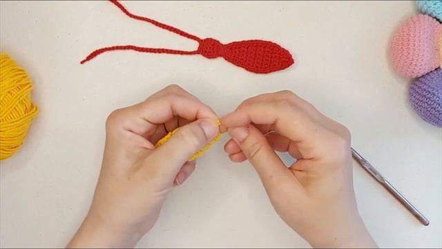 Галстук для игрушек Мастер-класс Вязание крючком  Necktie for toys  Crochet Pattern