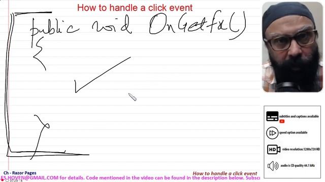 How to handle a click event (6 min Preview) | ASP.NET Core Tutorial