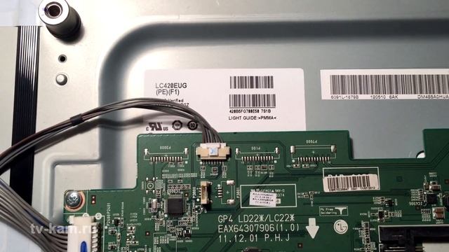 Залили матрицу телевизора LG 42LM640T. Негативное изображение. смотреть онлайн