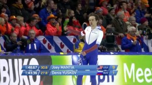 Денис Юсков чемпион мира по конькобежному спорту на дистанции 1500 метров